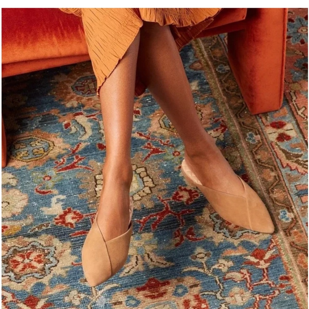 Birdies The Swan tan suede mule flats - Picture 2 of 7